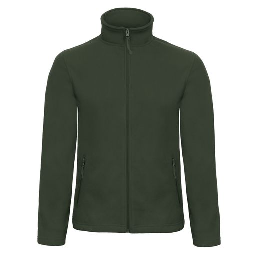 B&amp;C ID.501 Men's Micro Fleece Full Zip Forest Green