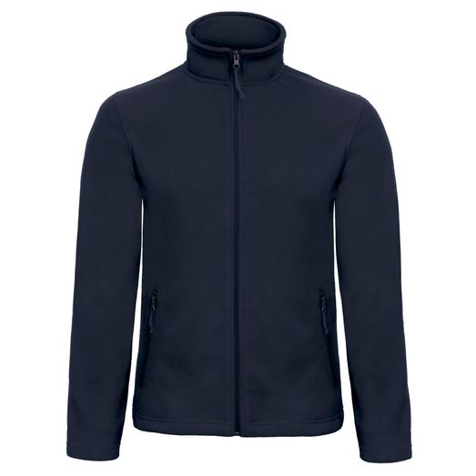 B&amp;C ID.501 Men's Micro Fleece Full Zip Navy Blue