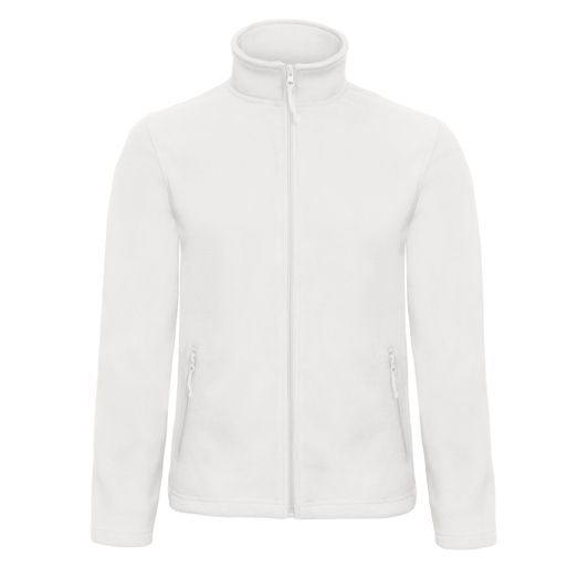 B&amp;C ID.501 Men's Micro Fleece Full Zip White