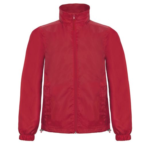 B&amp;C ID.601 Men's Midseason Windbreaker Red