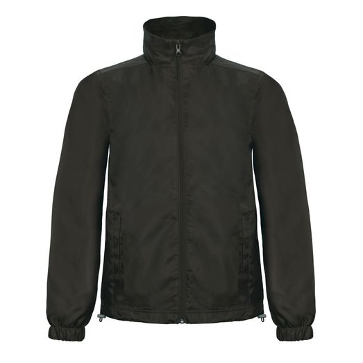 B&amp;C ID.601 Men's Midseason Windbreaker Black