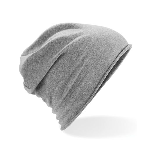 Beechfield  Jersey Beanie Heather Grey
