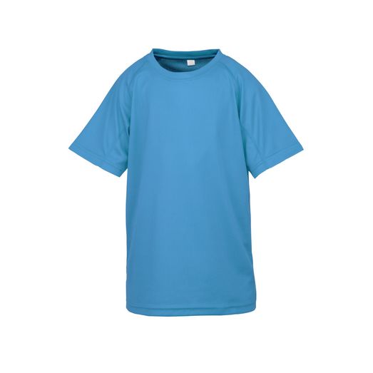 Spiro Impact Junior Performance Aircool Tee Ocean Blue