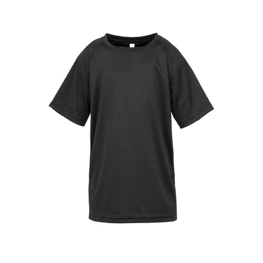 Spiro Impact Junior Performance Aircool Tee Black