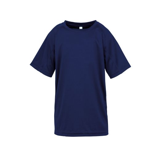 Spiro Impact Junior Performance Aircool Tee Navy Blue