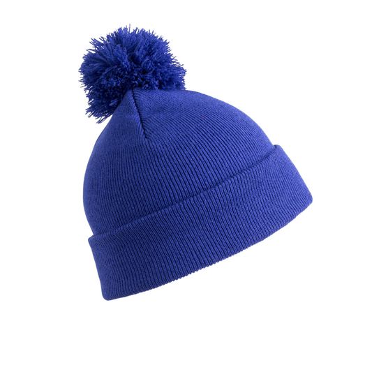 Result Winter Essentials Junior Pom Pom Beanie Royal Blue