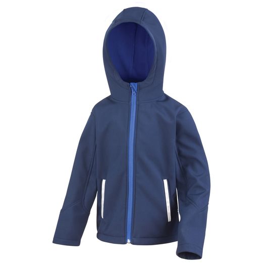Result Core Junior TX Performance Hooded Softshell Navy/Royal