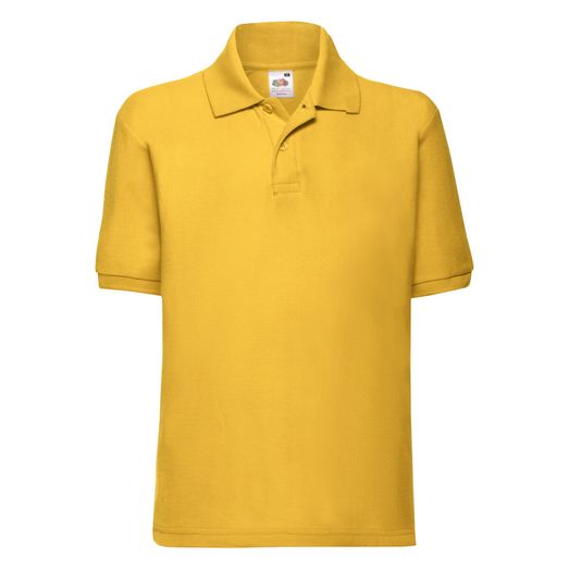 Fruit Of The Loom Kid's 65/35 Polo Sunflower