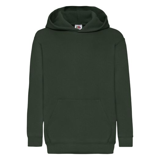 Fruit Of The Loom Kid's Classic Hooded Sweat Bottle Green