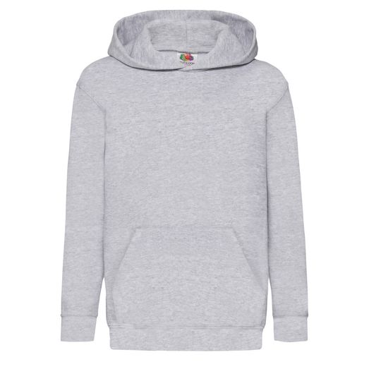 Fruit Of The Loom Kid's Classic Hooded Sweat Heather Grey