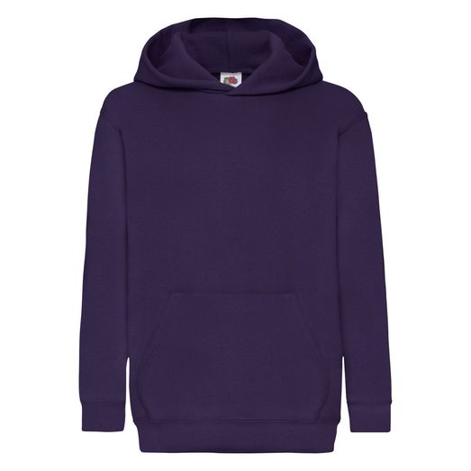 Fruit Of The Loom Kid's Classic Hooded Sweat Purple
