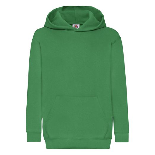 Fruit Of The Loom Kid's Classic Hooded Sweat Kelly Green