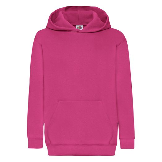 Fruit Of The Loom Kid's Classic Hooded Sweat Fuchsia