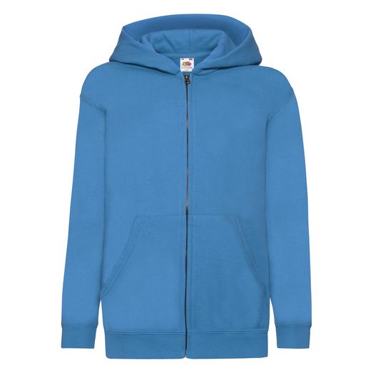 Fruit Of The Loom Kid's Classic Hooded Sweat Jacket Azure Blue