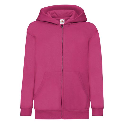 Fruit Of The Loom Kid's Classic Hooded Sweat Jacket Fuchsia