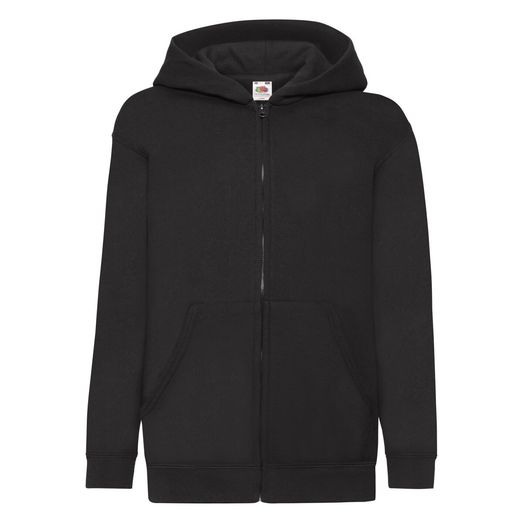 Fruit Of The Loom Kid's Classic Hooded Sweat Jacket Black
