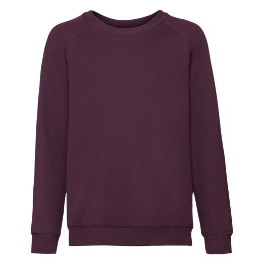 Fruit Of The Loom Kid's Classic Raglan Sweat Burgundy