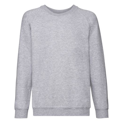 Fruit Of The Loom Kid's Classic Raglan Sweat Heather Grey