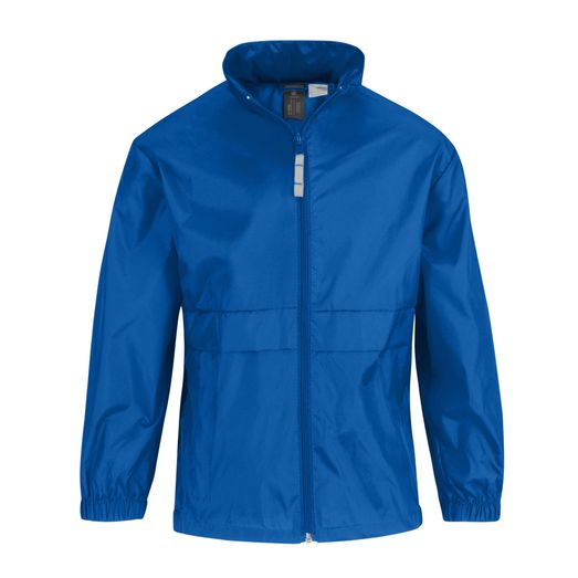 B&amp;C Kid's Sirocco Windcheater Jacket Royal Blue