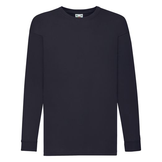 Fruit Of The Loom Kid's Valueweight Long Sleeve T-Shirt Deep Navy