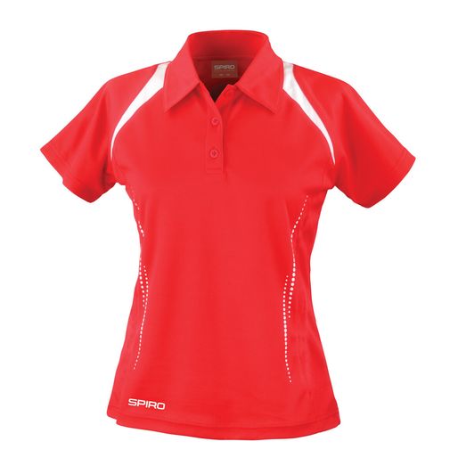 Spiro Ladies'  Team Spirit Polo Shirt Red/White