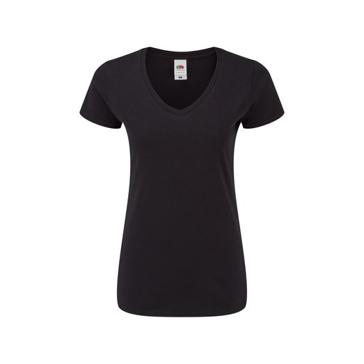 Fruit Of The Loom Ladies' 150 V-Neck T Black