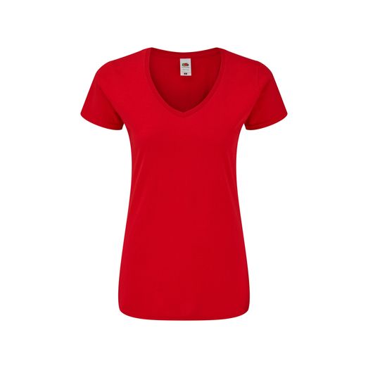 Fruit Of The Loom Ladies' 150 V-Neck T Red