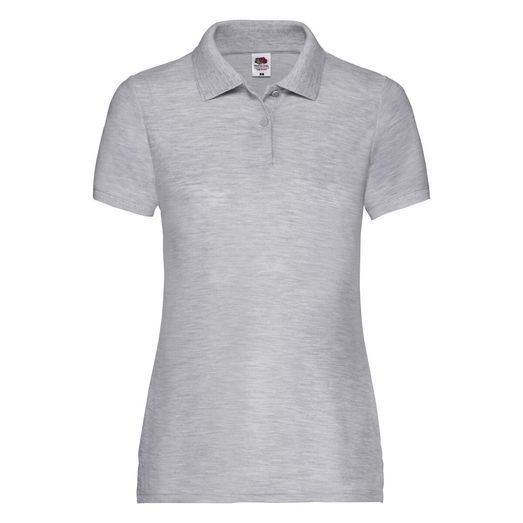 Fruit Of The Loom Ladies' 65/35 Polo Heather Grey