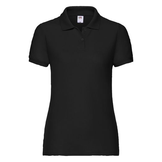 Fruit Of The Loom Ladies' 65/35 Polo Black