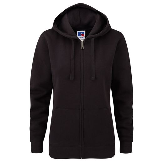 Russell Ladies' Authentic Zipped Hood Black