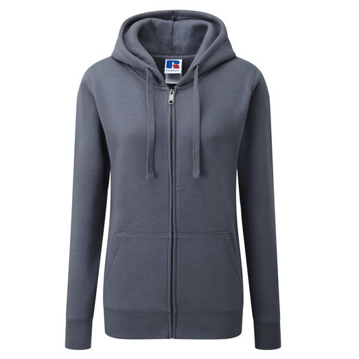 Russell Ladies' Authentic Zipped Hood Convoy Grey