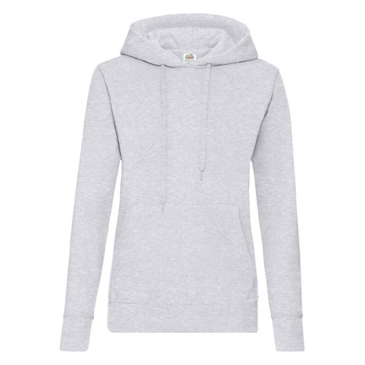 Fruit Of The Loom Ladies' Classic Hooded Sweat Heather Grey