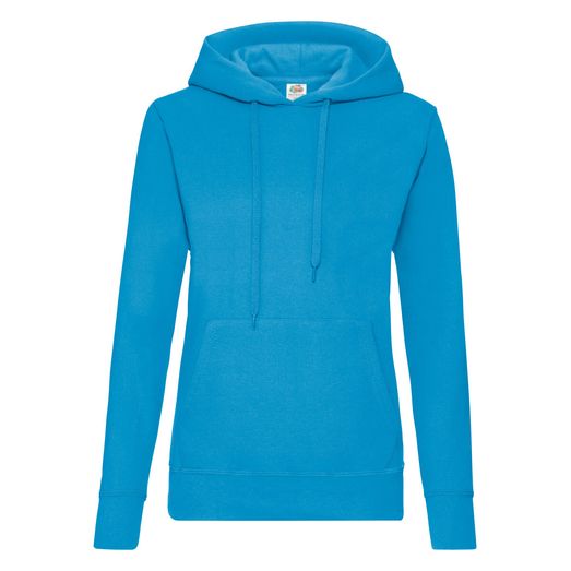 Fruit Of The Loom Ladies' Classic Hooded Sweat Azure Blue