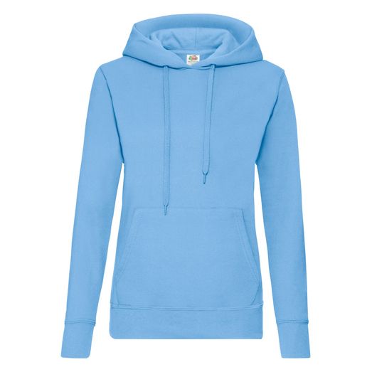 Fruit Of The Loom Ladies' Classic Hooded Sweat Sky Blue