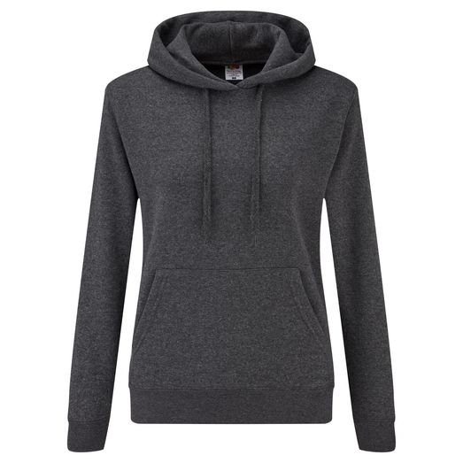Fruit Of The Loom Ladies' Classic Hooded Sweat Dark Heather