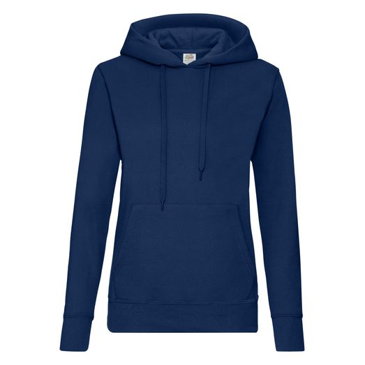 Fruit Of The Loom Ladies' Classic Hooded Sweat Navy Blue