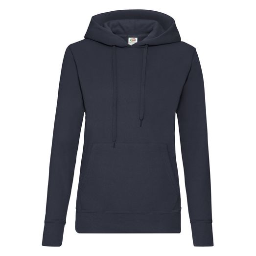 Fruit Of The Loom Ladies' Classic Hooded Sweat Deep Navy