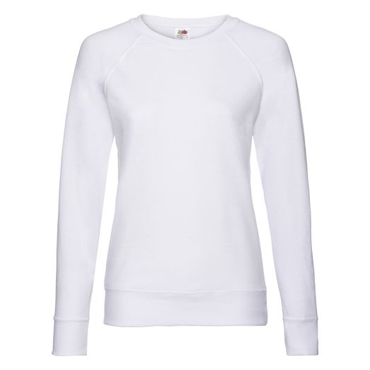 Fruit Of The Loom Ladies' Lightweight Raglan Sweat White