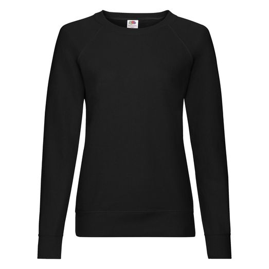 Fruit Of The Loom Ladies' Lightweight Raglan Sweat Black