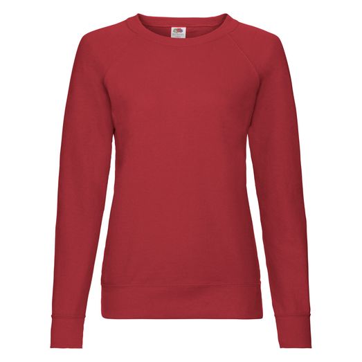Fruit Of The Loom Ladies' Lightweight Raglan Sweat Red