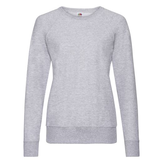 Fruit Of The Loom Ladies' Lightweight Raglan Sweat Heather Grey