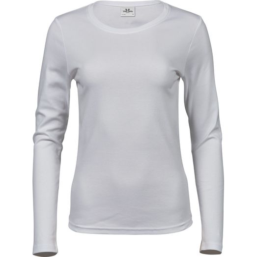 Tee Jays Ladies' Long Sleeve Interlock Tee White