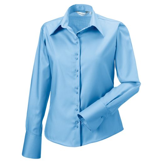 Russell Collection Ladies' Long Sleeve Ultimate Non-Iron Shirt Bright Sky