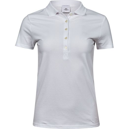 Tee Jays Ladies' Luxury Stretch Polo White