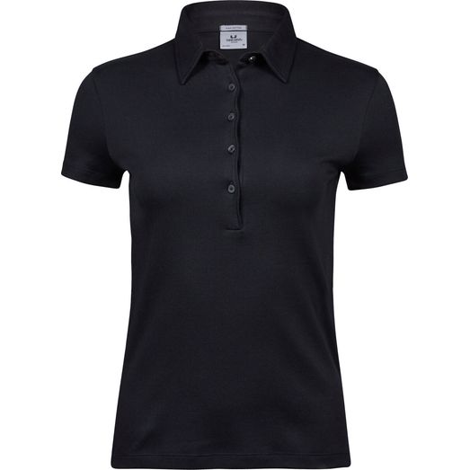 Tee Jays Ladies' Pima Cotton Polo Black
