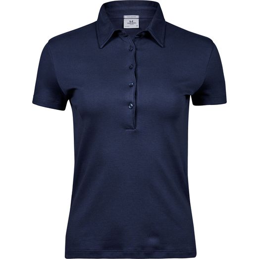 Tee Jays Ladies' Pima Cotton Polo Navy Blue