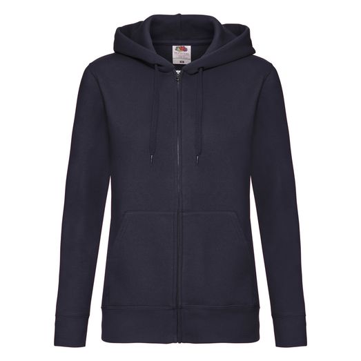 Fruit Of The Loom Ladies' Premium Hooded Sweat Jacket Deep Navy