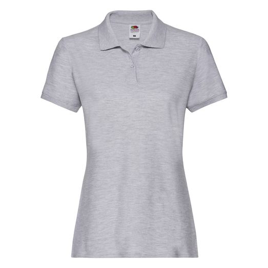 Fruit Of The Loom Ladies' Premium Polo Heather Grey