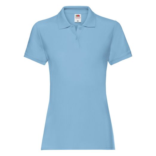 Fruit Of The Loom Ladies' Premium Polo Sky Blue