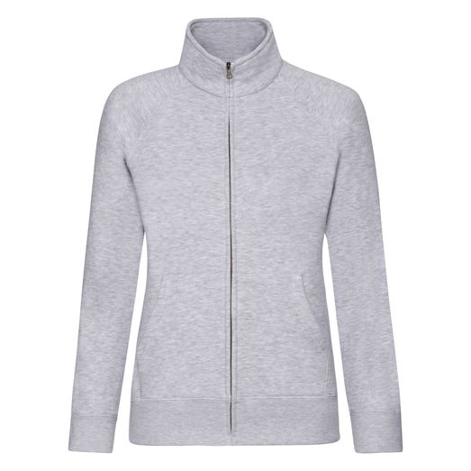 Fruit Of The Loom Ladies' Premium Sweat Jacket Heather Grey